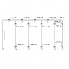 FDC-6200 (set 4) Система раздвижных перегородок