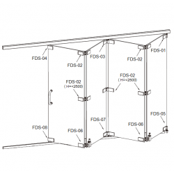 FDS-6100 (set 3) Система раздвижных перегородок